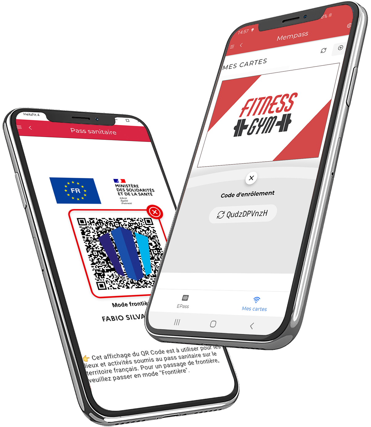 Application HeitzFit4 personnalisable, permettant aux adhérents de gérer leur abonnement, réserver des cours et suivre leurs performances via smartphone ou tablette.